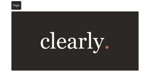 Clearly logo on dark