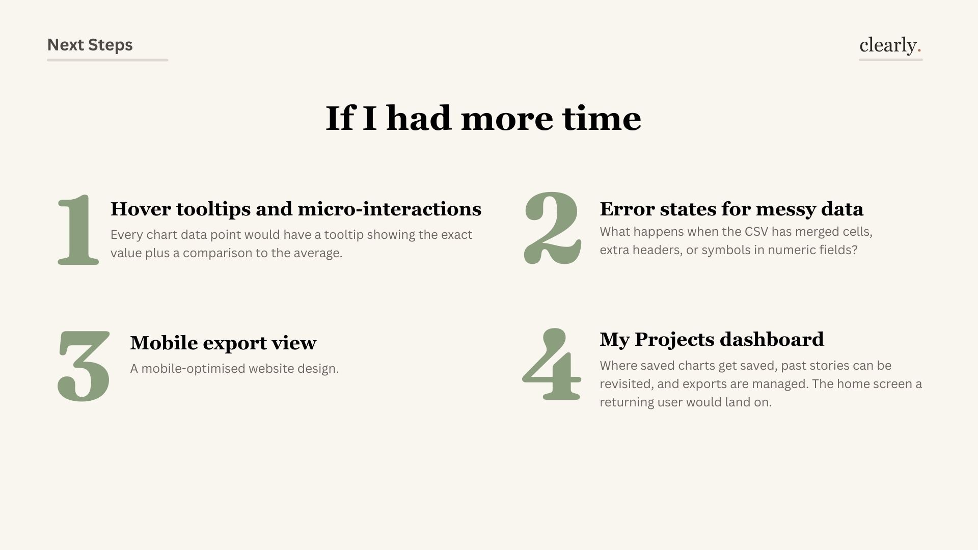 Slide 19 — If I had more time