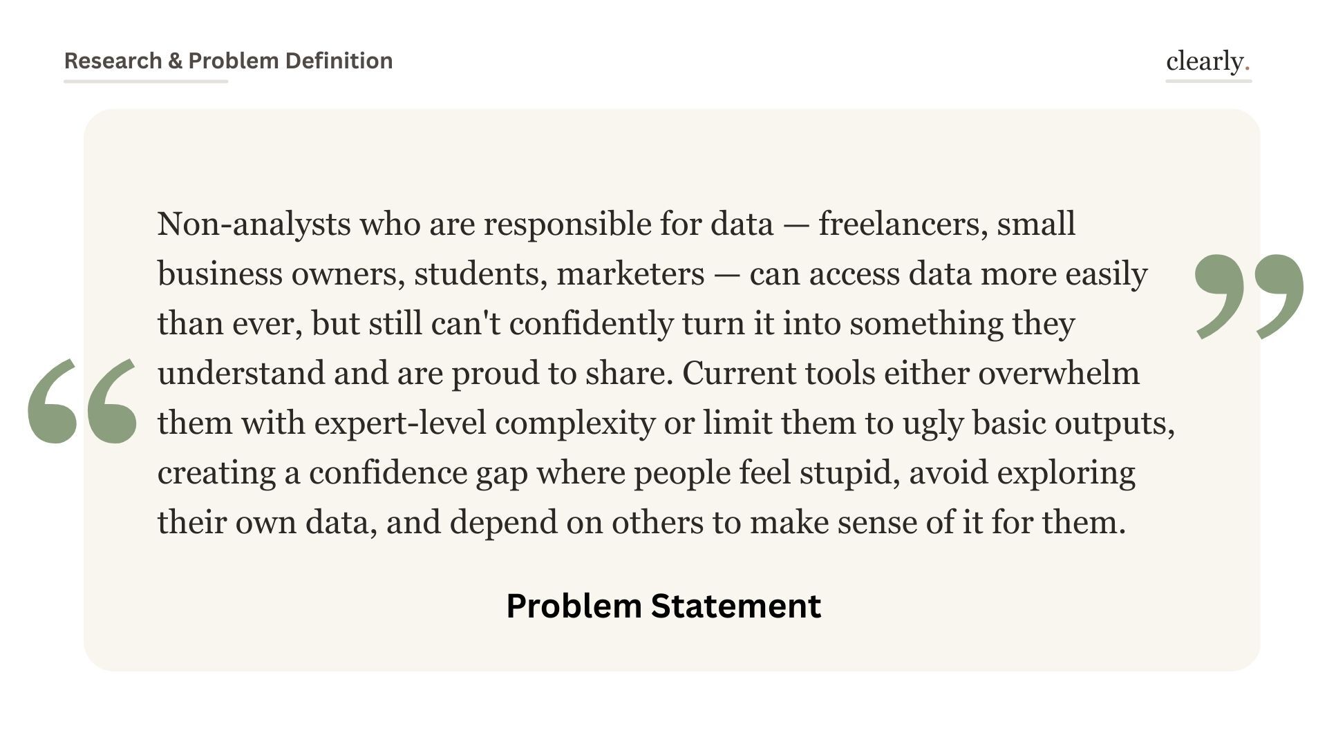 Problem statement