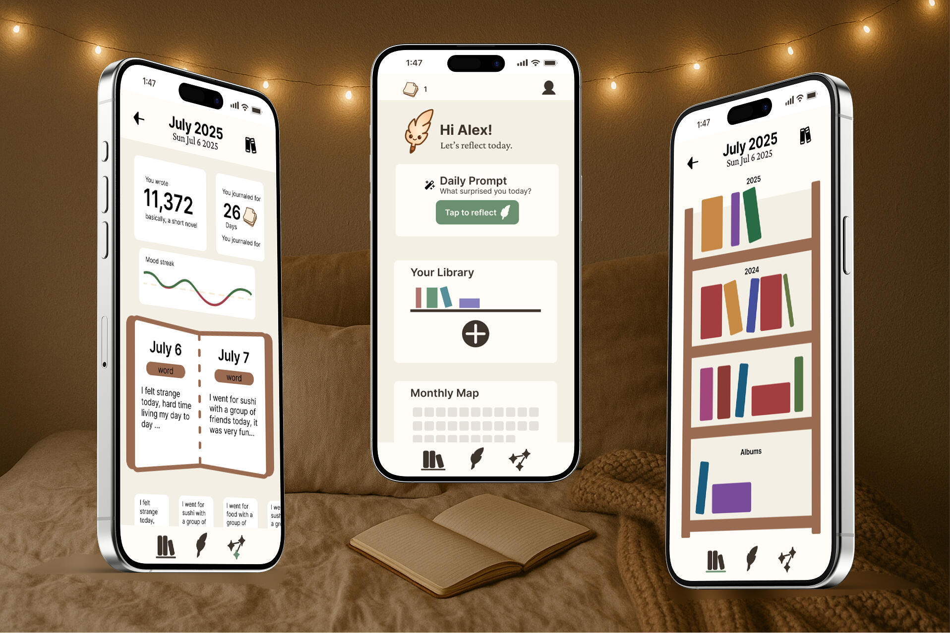 Nuuko journaling app hero section
