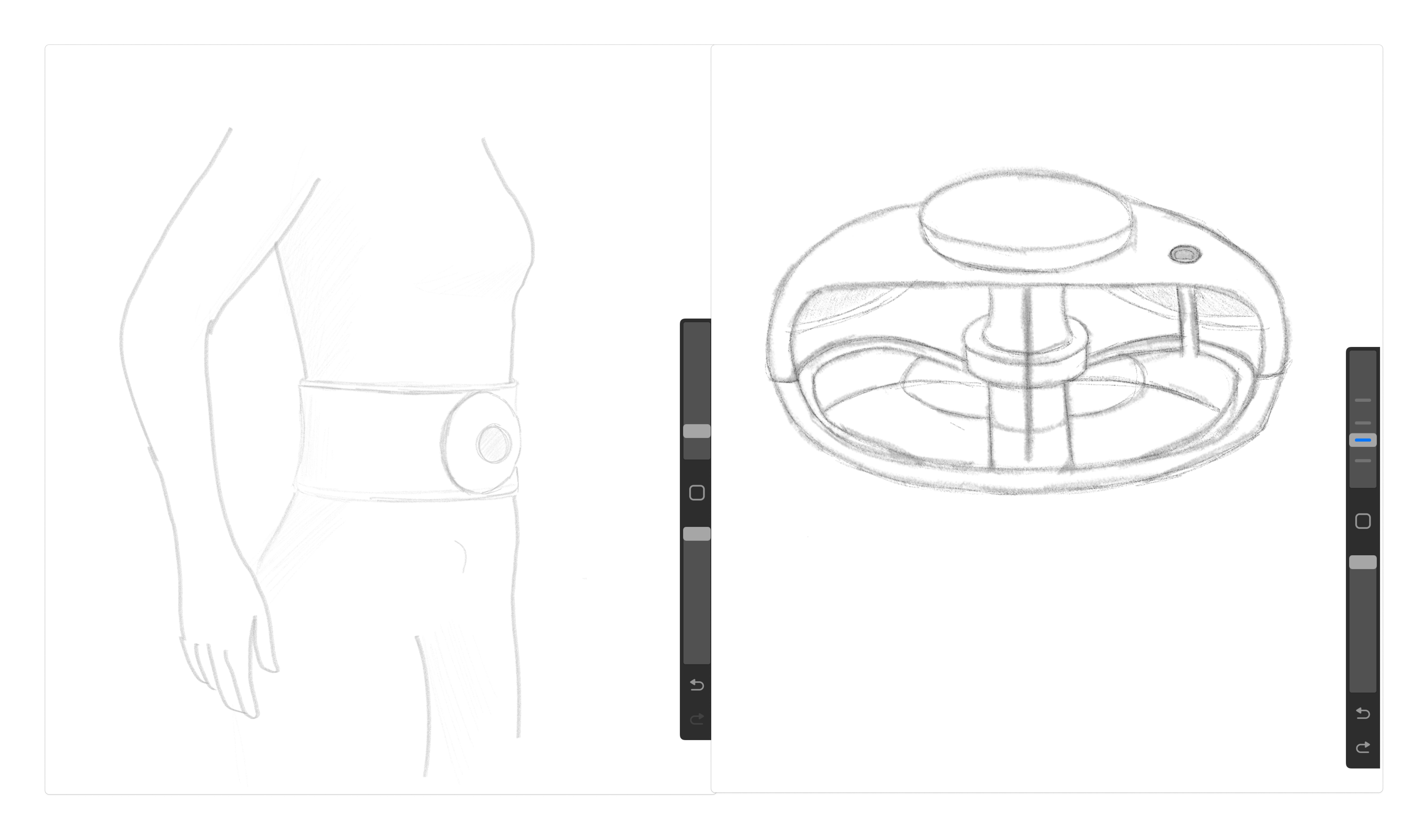 Product sketches exploring form factors